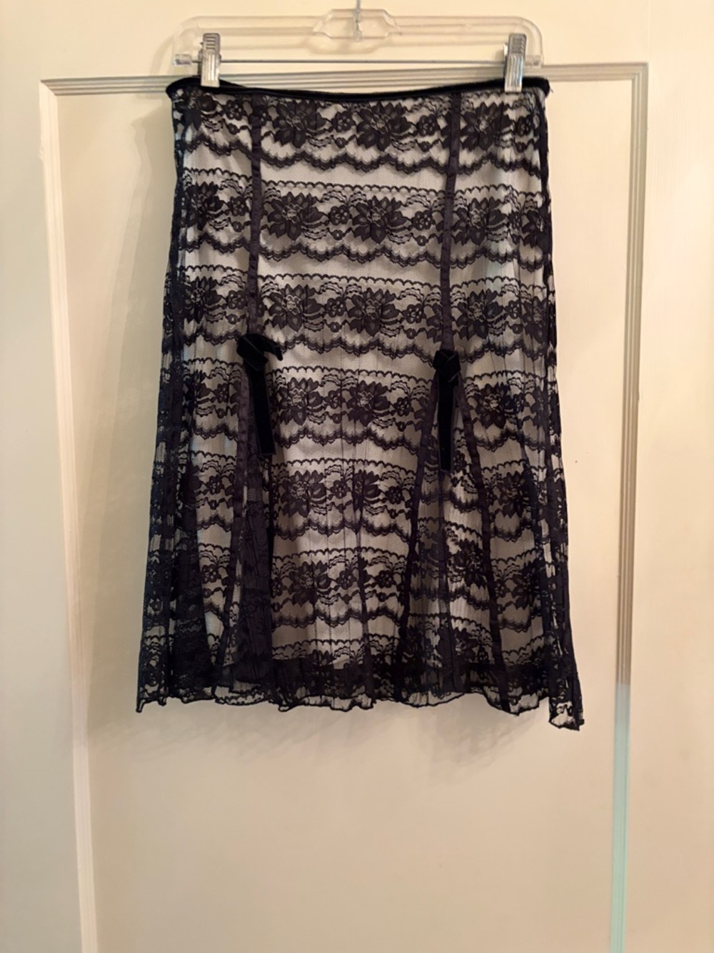 Black Lace A-Line Skirt